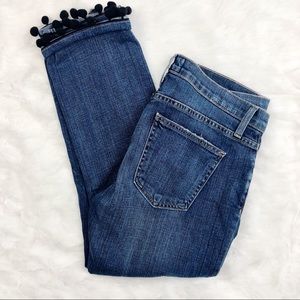 Current Elliott Cropped Pom Pom Jeans